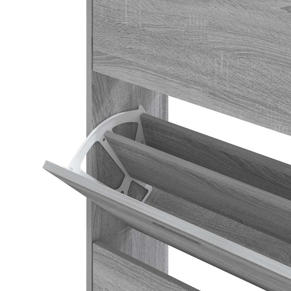 Schuhschrank Grau Sonoma 63x24x147 cm