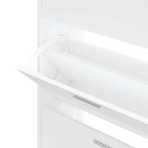 Weißer Schuhschrank 63x24x103 cm