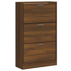 vidaXL Shoe Cabinet Brown Oak-Look 63x24x103 cm Engineered Wood
