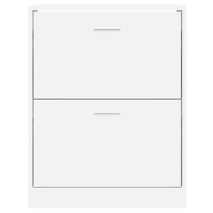 vidaXL Shoe Cabinet High Gloss White 63x24x81 cm Engineered Wood