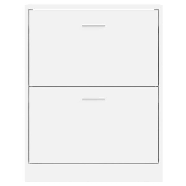 vidaXL Shoe Cabinet High Gloss White 63x24x81 cm Engineered Wood