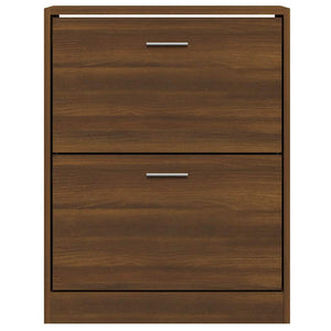 vidaXL Shoe Cabinet Brown Oak Look 63x24x81 cm Engineered Wood