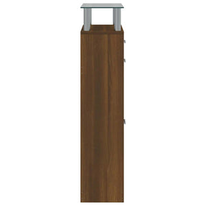 vidaXL Shoe Cabinet Brown Oak Look 63x24x104 cm Engineered Wood