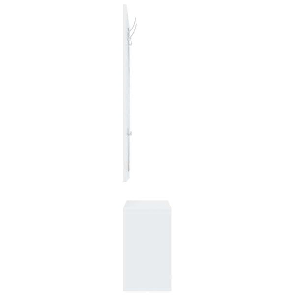 vidaXL 3-Piece Hallway Furniture Set White Engineered Wood