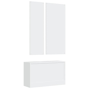 vidaXL 3-Piece Hallway Furniture Set White Engineered Wood
