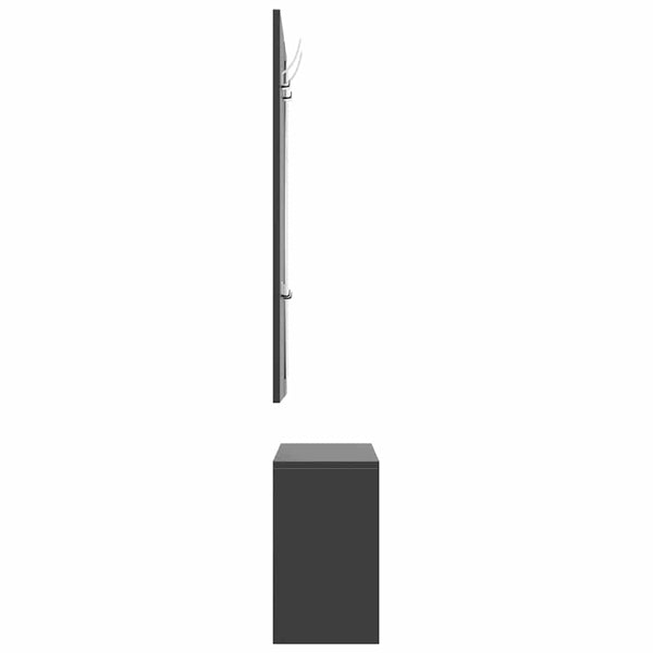 vidaXL 3-Piece Hallway Furniture Set Black Engineered Wood