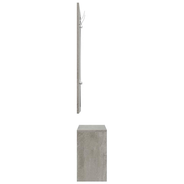 vidaXL 3-Piece Hallway Furniture Set Concrete Grey Engineered Wood