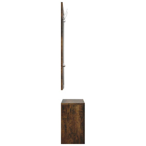 vidaXL 3-Piece Hallway Furniture Set Smoked Oak Engineered Wood