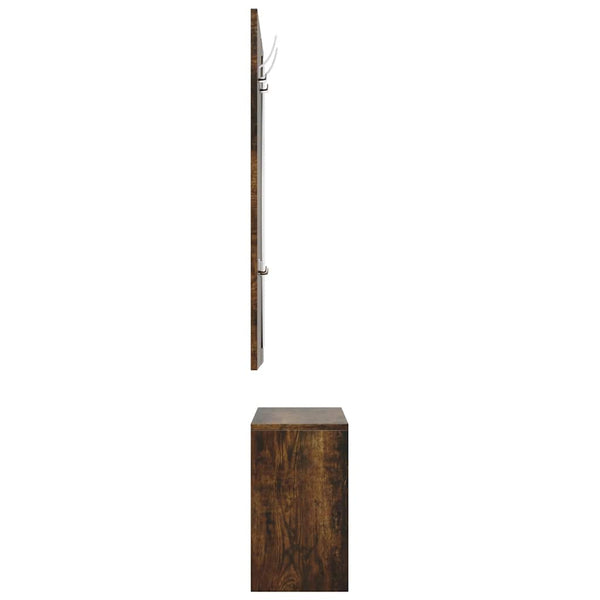 vidaXL 3-Piece Hallway Furniture Set Smoked Oak Engineered Wood
