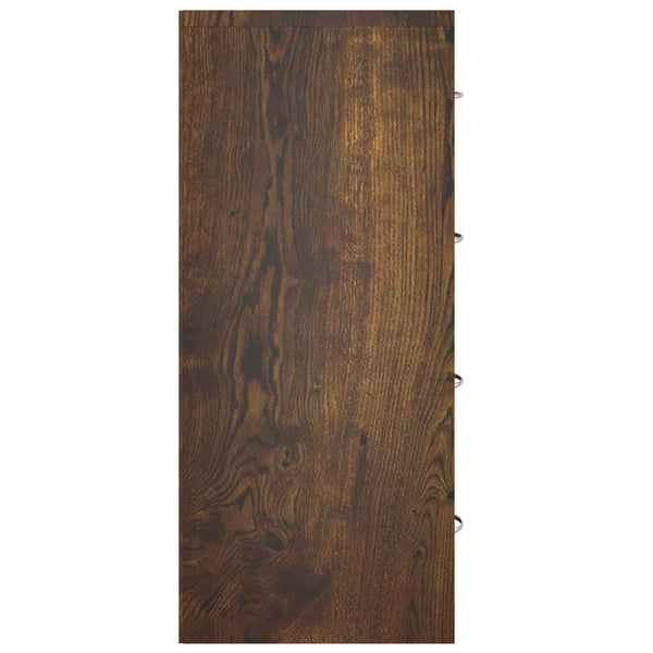 vidaXL Chest of Drawers with 4 Drawers 60x30.5x71 cm Smoked Oak