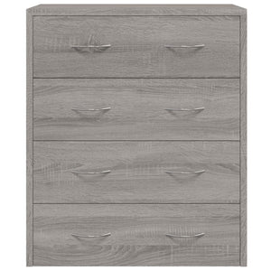 vidaXL Chest of Drawers with 4 Drawers 60x30.5x71 cm Grey Sonoma