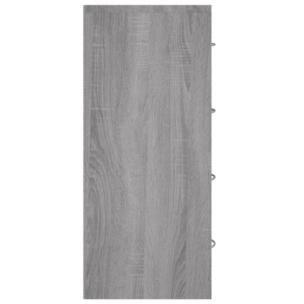 vidaXL Chest of Drawers with 4 Drawers 60x30.5x71 cm Grey Sonoma