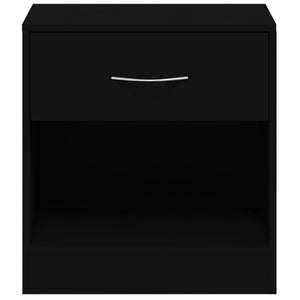 vidaXL Bedside Cabinets 2 pcs with Drawer Black