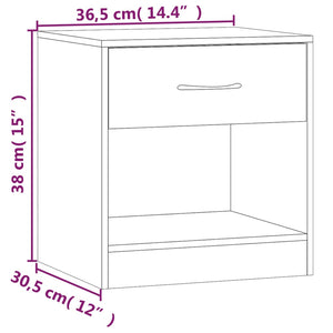 vidaXL Nightstands 2 pcs. with Drawer Concrete Grey