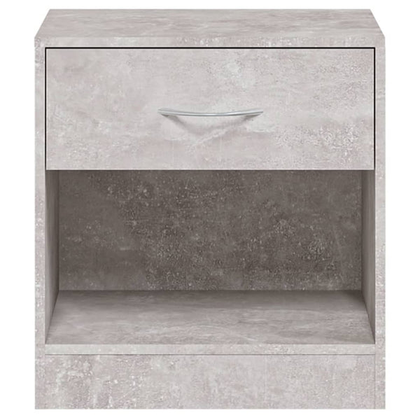 vidaXL Nightstands 2 pcs. with Drawer Concrete Grey