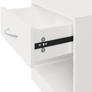 vidaXL Nightstands 2 pcs. with drawer High Gloss White