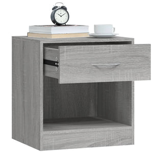 vidaXL Nightstands 2 pcs. with Drawer Grey Sonoma