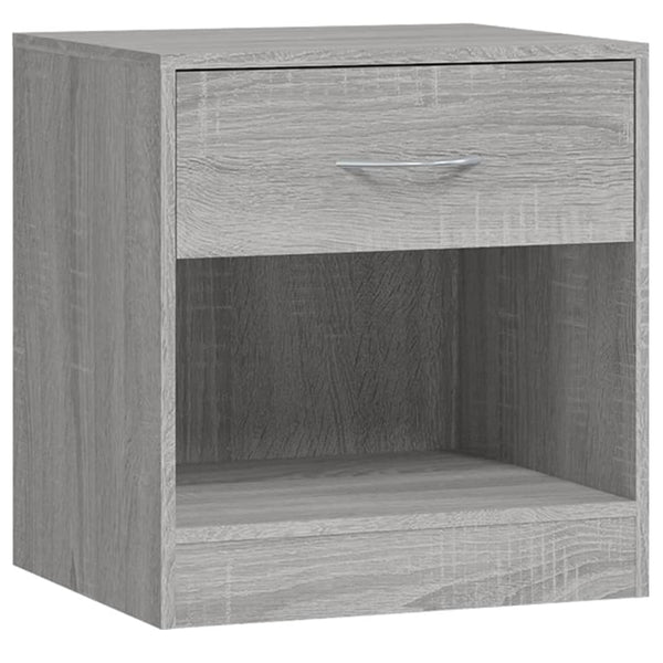vidaXL Nightstands 2 pcs. with Drawer Grey Sonoma