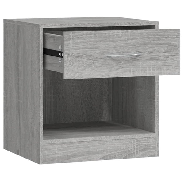 vidaXL Nightstands 2 pcs. with Drawer Grey Sonoma