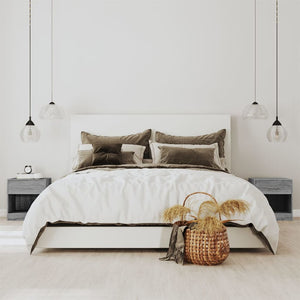 vidaXL Nightstands 2 pcs. with Drawer Grey Sonoma