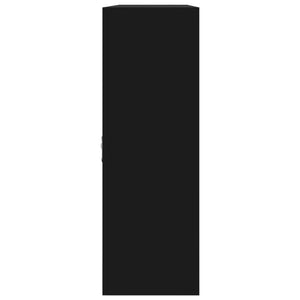 vidaXL Wall Shelf with 8 Compartments Black