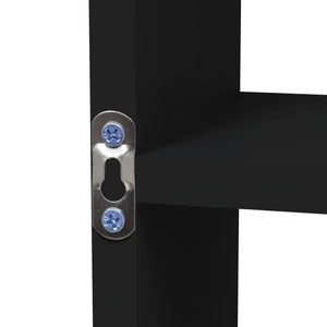 vidaXL Wall Shelf with 8 Compartments Black
