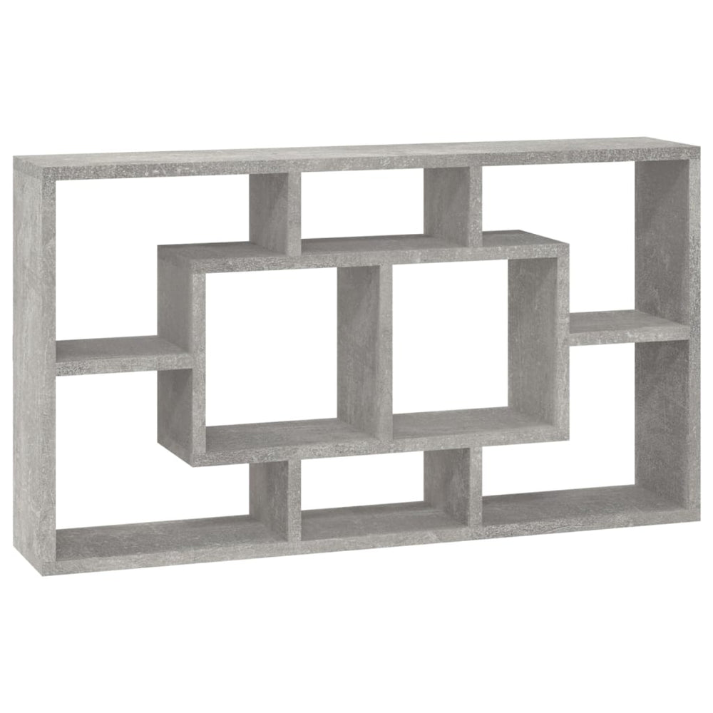 vidaXL Wall Shelf with 8 Compartments Concrete Grey