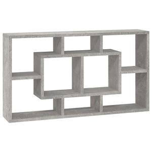 vidaXL Wall Shelf with 8 Compartments Concrete Grey