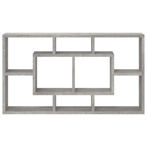 vidaXL Wall Shelf with 8 Compartments Concrete Grey