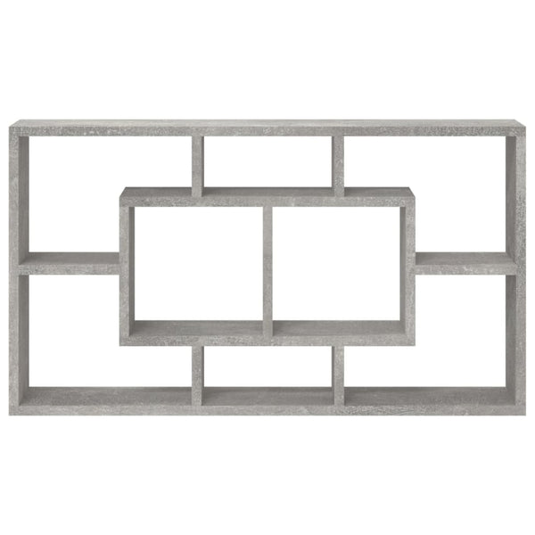 vidaXL Wall Shelf with 8 Compartments Concrete Grey