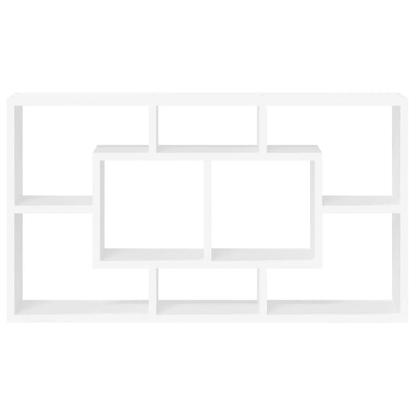 vidaXL Wall Shelf with 8 Compartments High Gloss White