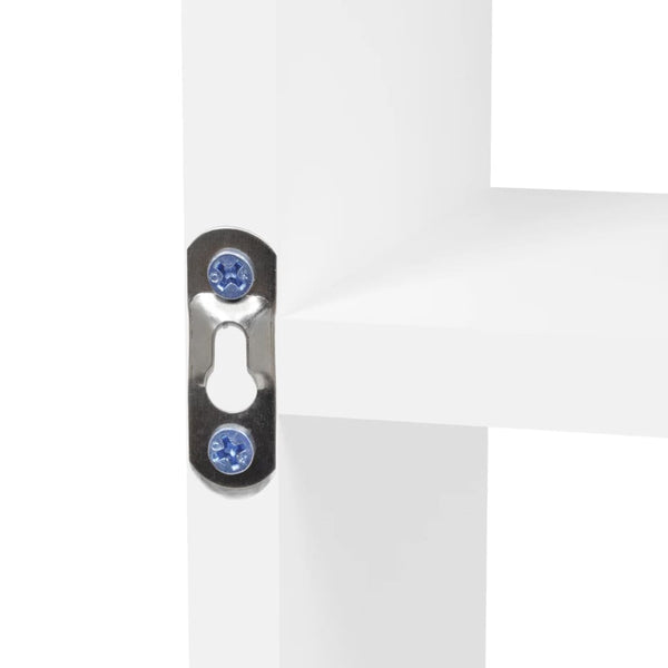 vidaXL Wall Shelf with 8 Compartments High Gloss White