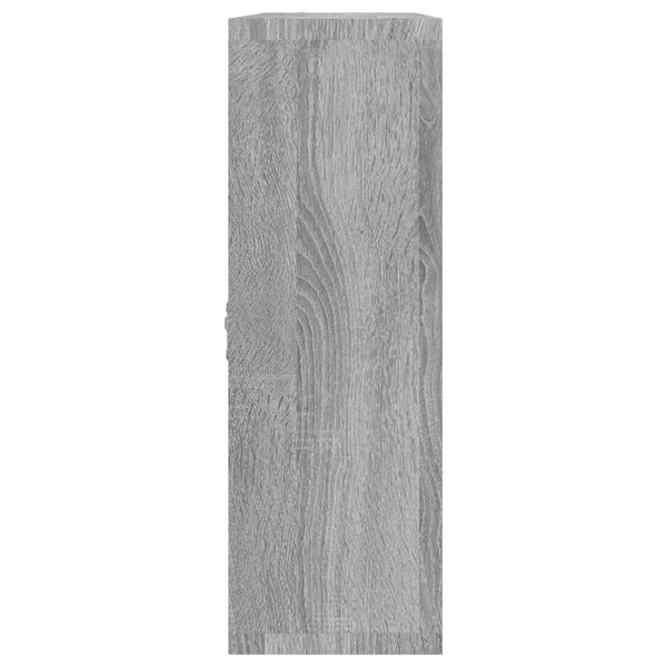 vidaXL Wall Shelf with 8 Compartments Grey Sonoma
