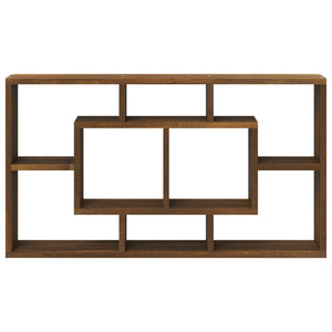vidaXL Wall Shelf with 8 Compartments Brown Oak Look