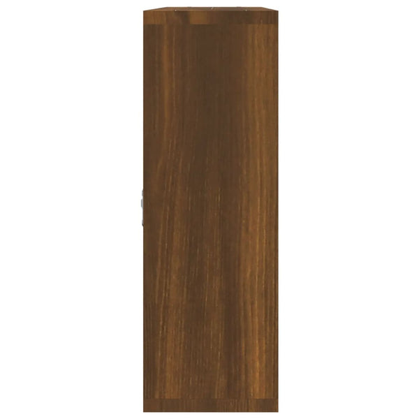 vidaXL Wall Shelf with 8 Compartments Brown Oak Look