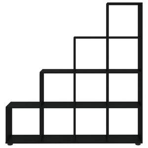 vidaXL Staircase Rack Black 142 cm Engineered Wood