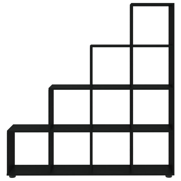 vidaXL Staircase Rack Black 142 cm Engineered Wood