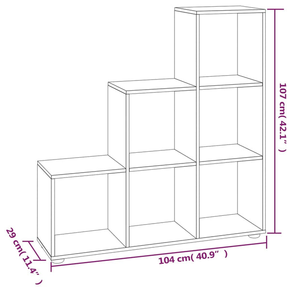 vidaXL Staircase Rack Black 107 cm Engineered Wood
