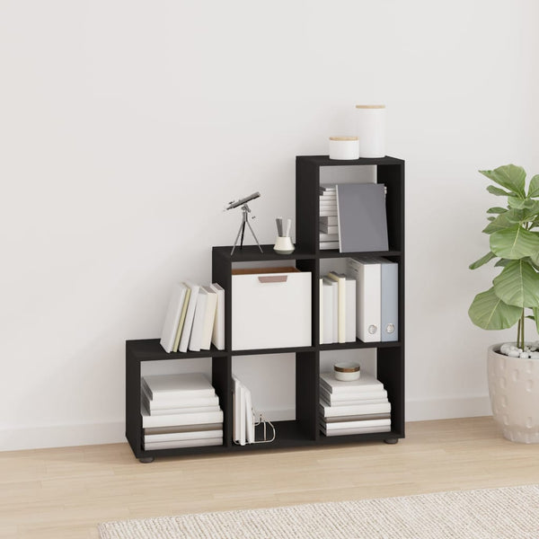 vidaXL Staircase Rack Black 107 cm Engineered Wood