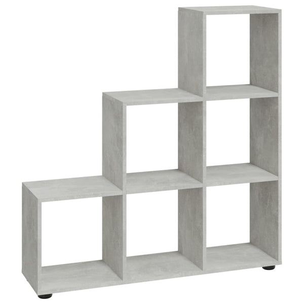vidaXL Stair Shelf Concrete Grey 107 cm Engineered Wood
