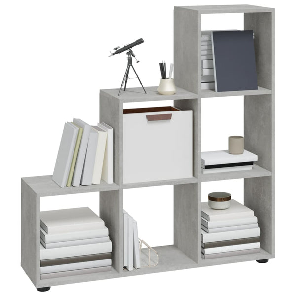 vidaXL Stair Shelf Concrete Grey 107 cm Engineered Wood