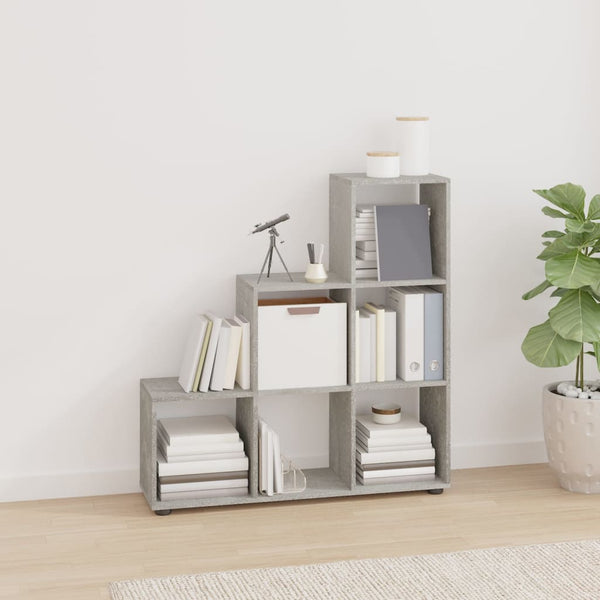 vidaXL Stair Shelf Concrete Grey 107 cm Engineered Wood