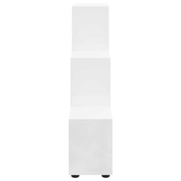 vidaXL Stair Shelf High Gloss White 107 cm Engineered Wood