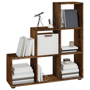 vidaXL Smoked Oak Stair Shelf 107 cm Engineered Wood