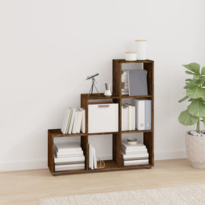 vidaXL Smoked Oak Stair Shelf 107 cm Engineered Wood