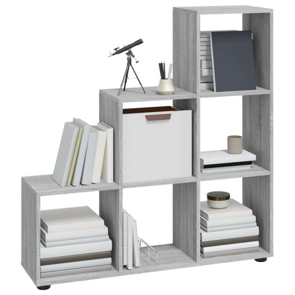 vidaXL Sonoma Grey Staircase Shelf 107 cm Engineered Wood