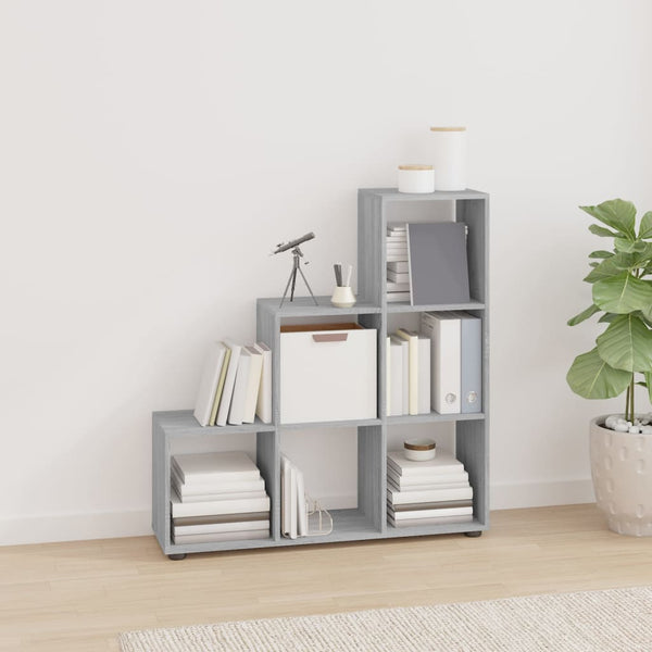 vidaXL Sonoma Grey Staircase Shelf 107 cm Engineered Wood