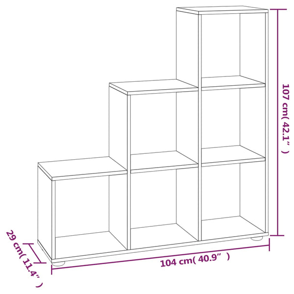 vidaXL Staircase Shelf Brown Oak Look 107 cm Engineered Wood