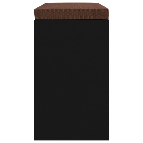 vidaXL Shoe Bench Black 103x30x48 cm Engineered Wood
