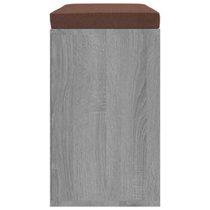 vidaXL Shoe Storage Bench Grey Sonoma 103x30x48 cm Engineered Wood